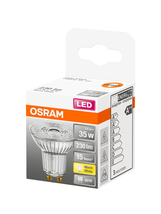 Osram LED Star Par16 spotpære GU10 2,6 W